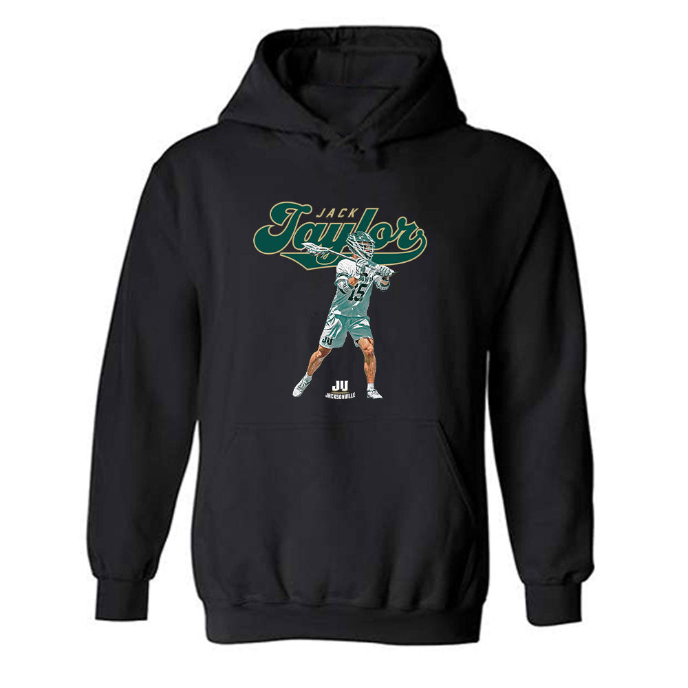 Jacksonville - NCAA Men's Lacrosse : Jack Taylor - Player Collage Hooded Sweatshirt-0