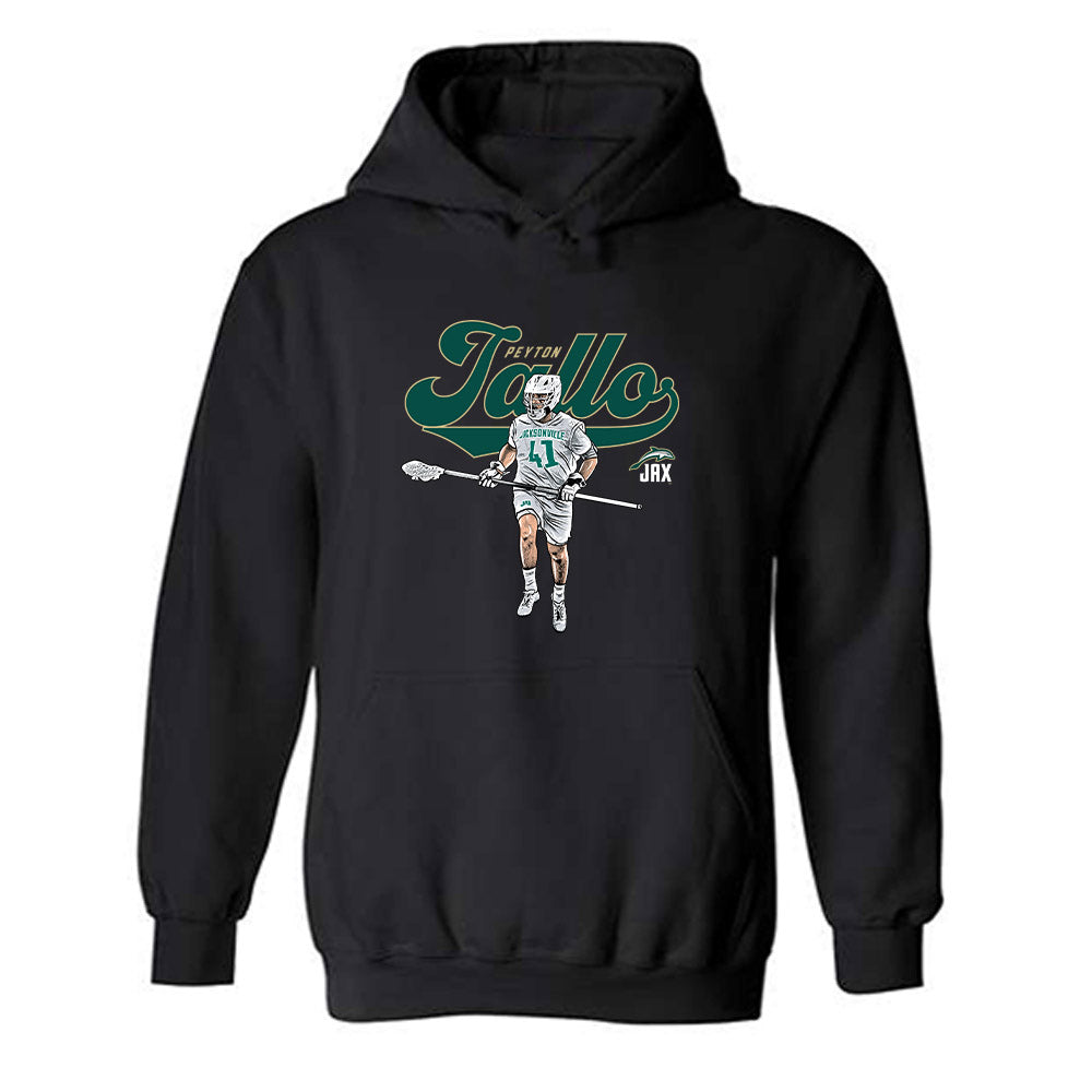 Jacksonville - NCAA Men's Lacrosse : Peyton Tallo - Player Collage Hooded Sweatshirt-0