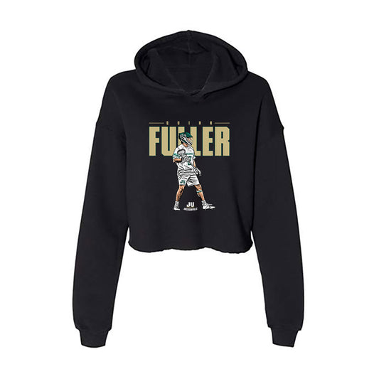 Jacksonville - NCAA Men's Lacrosse : Quinn Fuller - Player Collage Women's Crop Fleece Hoodie-0