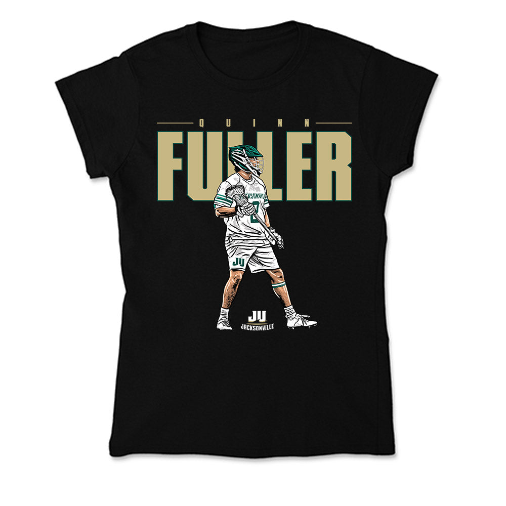 Jacksonville - NCAA Men's Lacrosse : Quinn Fuller - Player Collage Soft Style Women’s T-Shirt-0