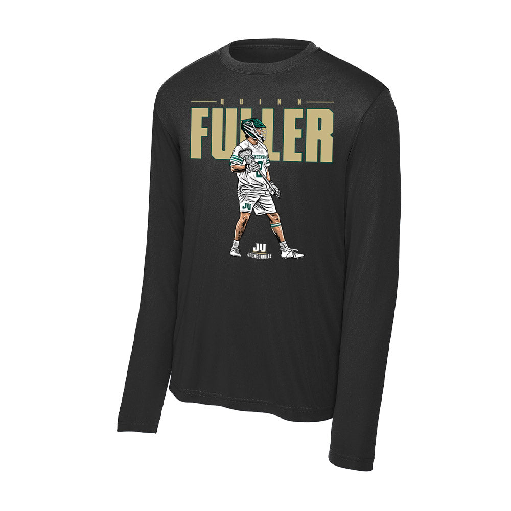 Jacksonville - NCAA Men's Lacrosse : Quinn Fuller - Player Collage Activewear Long Sleeve T-Shirt-0