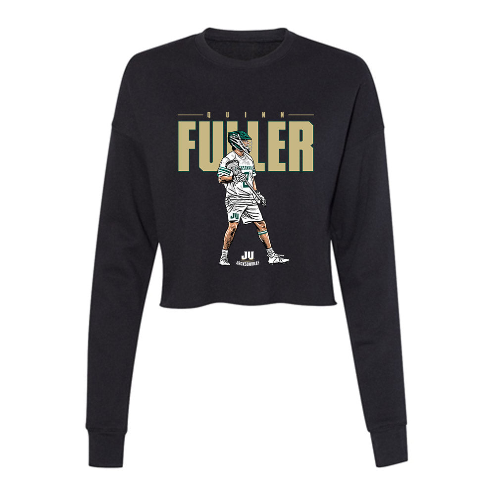 Jacksonville - NCAA Men's Lacrosse : Quinn Fuller - Player Collage Women's Cropped Crew Fleece-0