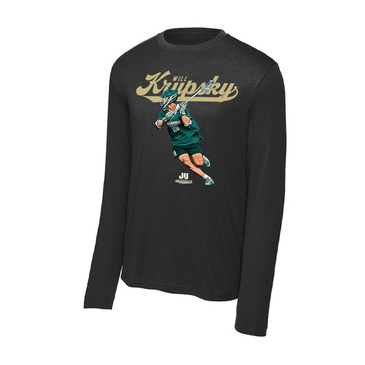 Jacksonville - NCAA Men's Lacrosse : Will Krupsky - Player Collage Activewear Long Sleeve T-Shirt-0