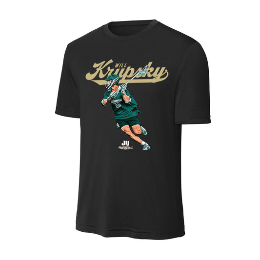 Jacksonville - NCAA Men's Lacrosse : Will Krupsky - Player Collage Activewear T-Shirt-0