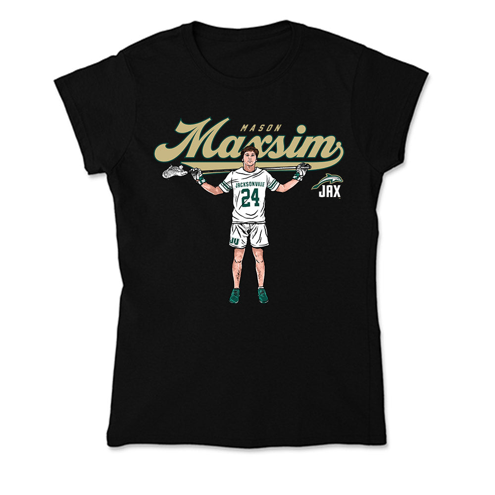 Jacksonville - NCAA Men's Lacrosse : Mason Maxism - Player Collage Soft Style Women’s T-Shirt-0