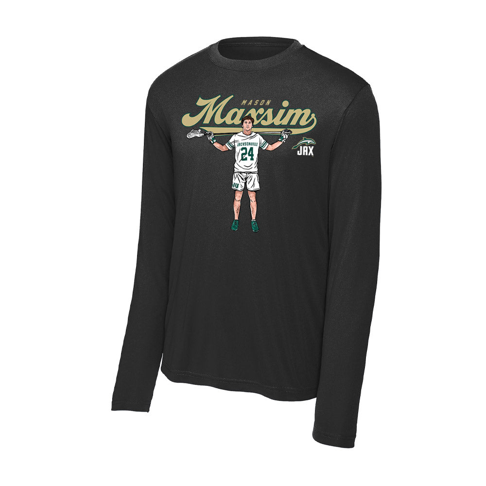 Jacksonville - NCAA Men's Lacrosse : Mason Maxism - Player Collage Activewear Long Sleeve T-Shirt-0