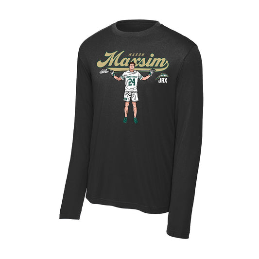 Jacksonville - NCAA Men's Lacrosse : Mason Maxism - Player Collage Activewear Long Sleeve T-Shirt-0