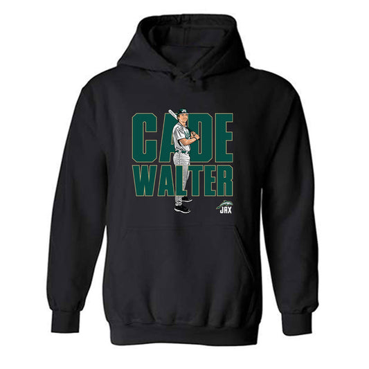 Jacksonville - NCAA Baseball : Cade Walter - Caricature Hooded Sweatshirt-0