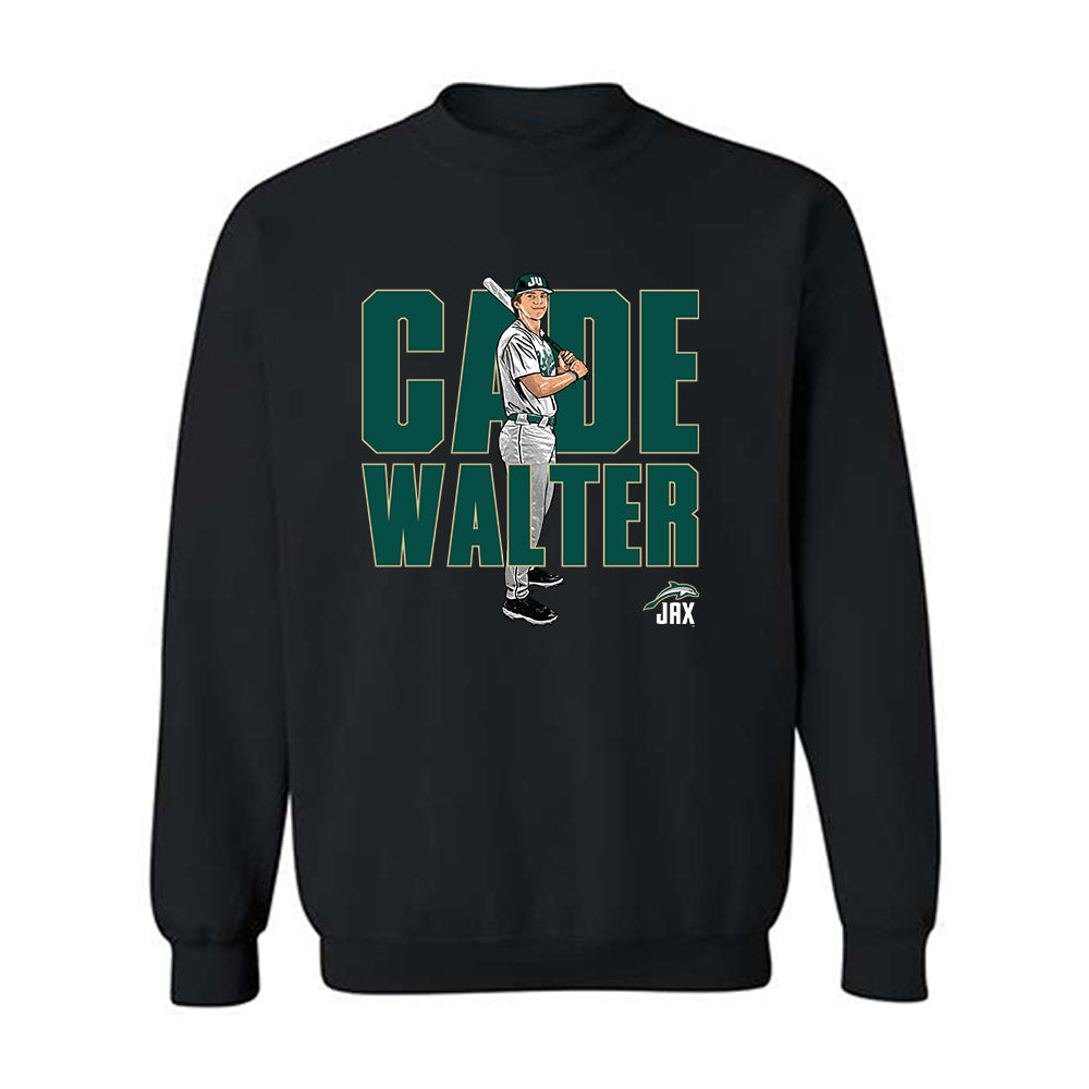 Jacksonville - NCAA Baseball : Cade Walter - Caricature Crewneck Sweatshirt-0