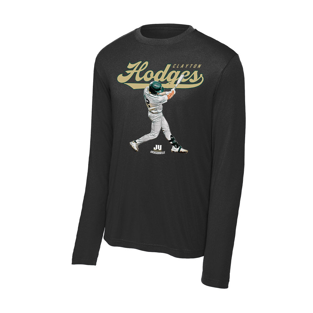 Jacksonville - NCAA Baseball : Clayton Hodges - Player Collage Activewear Long Sleeve T-Shirt-0