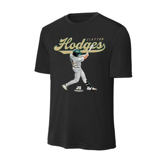 Jacksonville - NCAA Baseball : Clayton Hodges - Player Collage Activewear T-Shirt-0