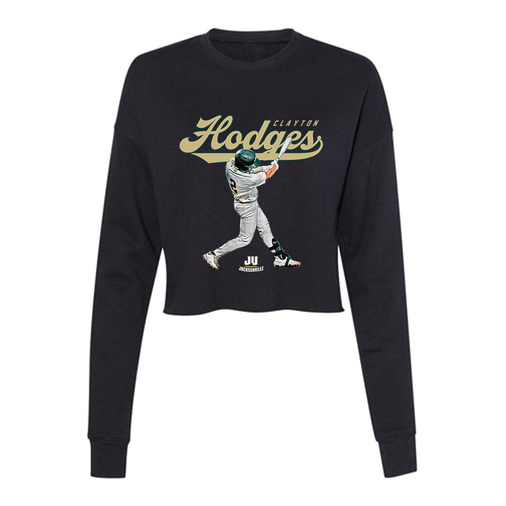 Jacksonville - NCAA Baseball : Clayton Hodges - Player Collage Women's Cropped Crew Fleece-0