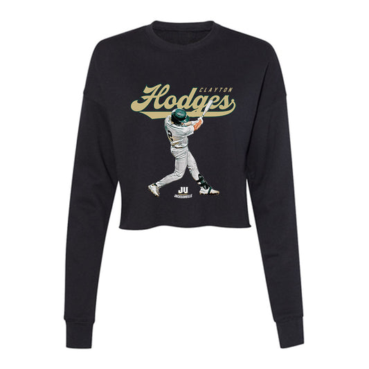 Jacksonville - NCAA Baseball : Clayton Hodges - Player Collage Women's Cropped Crew Fleece-0