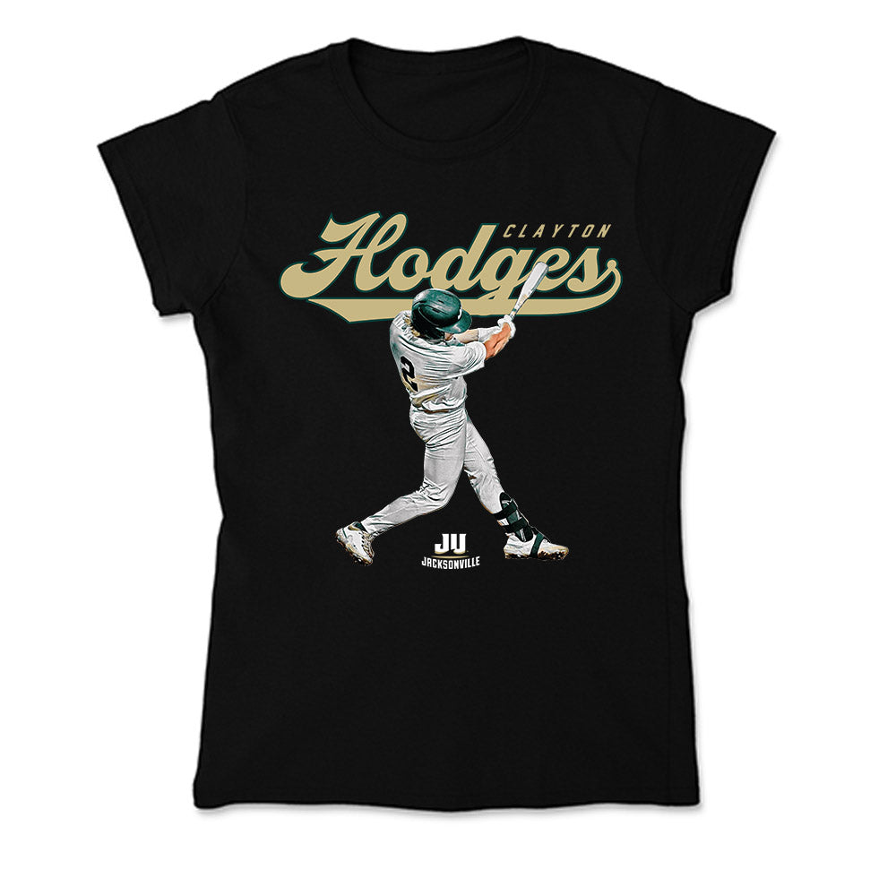 Jacksonville - NCAA Baseball : Clayton Hodges - Player Collage Soft Style Women’s T-Shirt-0