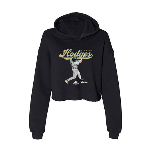 Jacksonville - NCAA Baseball : Clayton Hodges - Player Collage Women's Crop Fleece Hoodie-0