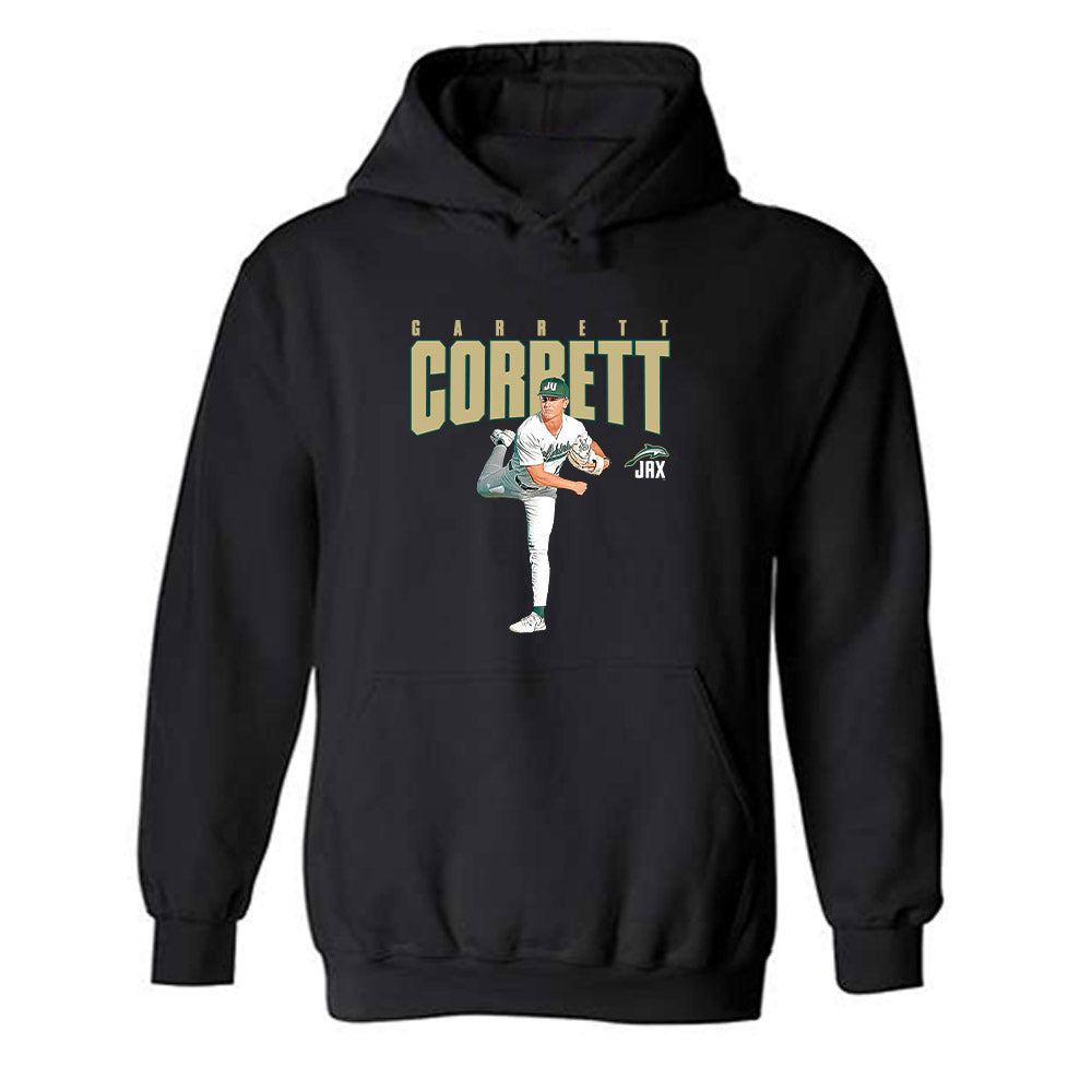 Jacksonville - NCAA Baseball : Garrett Corbett - Player Collage Hooded Sweatshirt-0