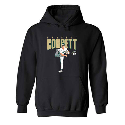 Jacksonville - NCAA Baseball : Garrett Corbett - Player Collage Hooded Sweatshirt-0