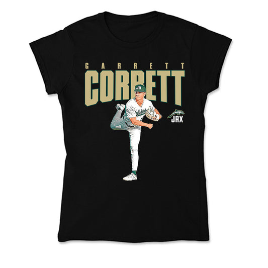 Jacksonville - NCAA Baseball : Garrett Corbett - Player Collage Soft Style Women’s T-Shirt-0