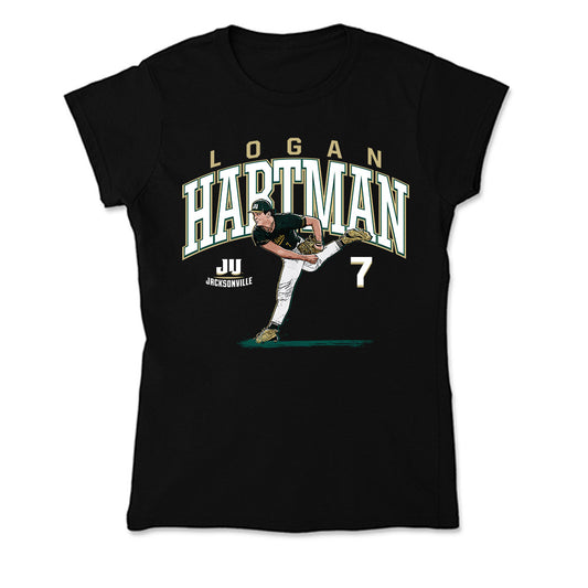 Jacksonville - NCAA Baseball : Logan Hartman - Soft Style Women’s T-Shirt-0