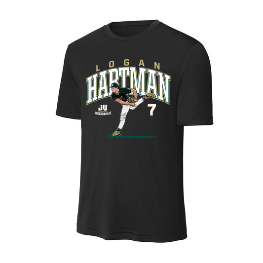 Jacksonville - NCAA Baseball : Logan Hartman - Activewear T-Shirt-0