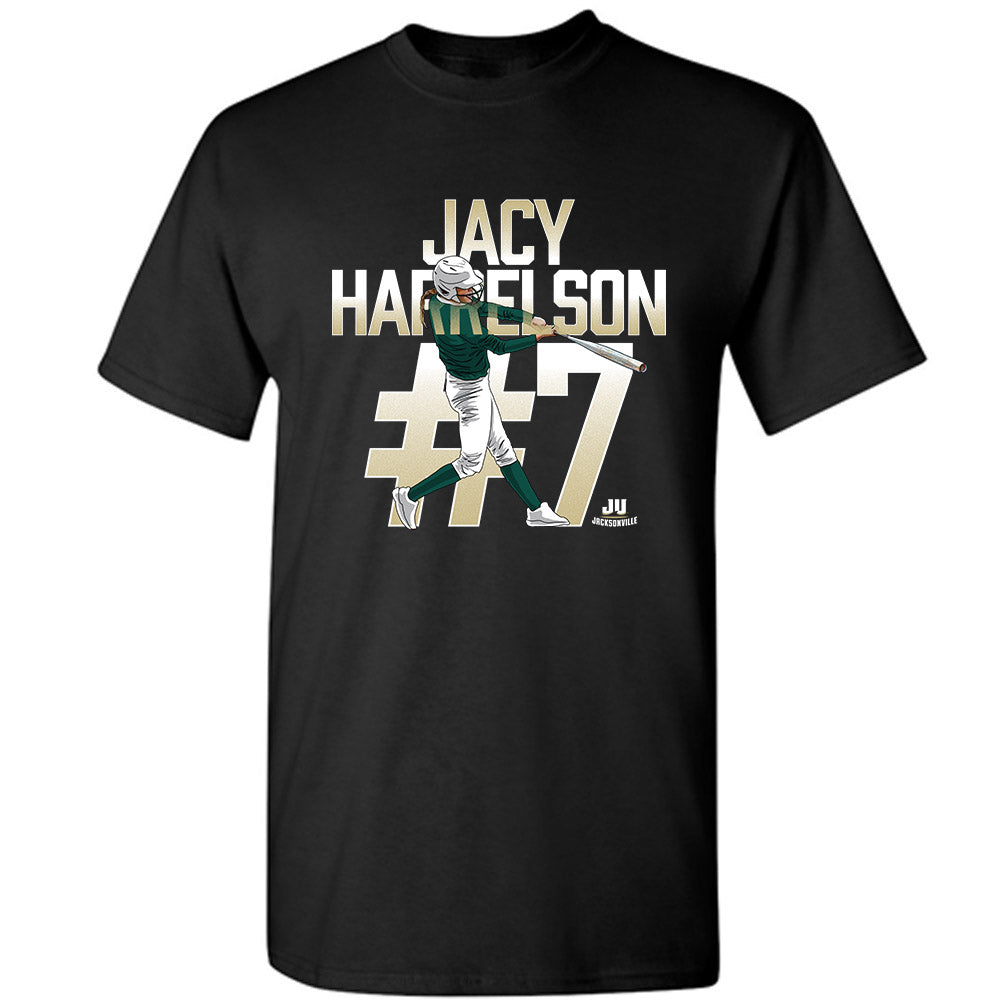 Jacksonville - NCAA Softball : Jacy Harrelson - Caricature T-Shirt-0