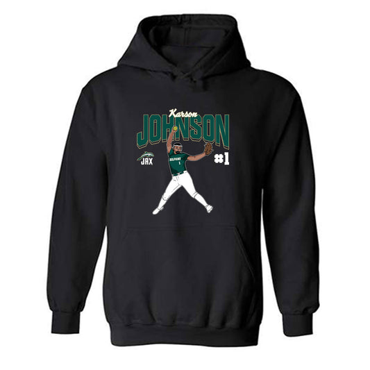 Jacksonville - NCAA Softball : Karson Johnson - Player Collage Hooded Sweatshirt-0