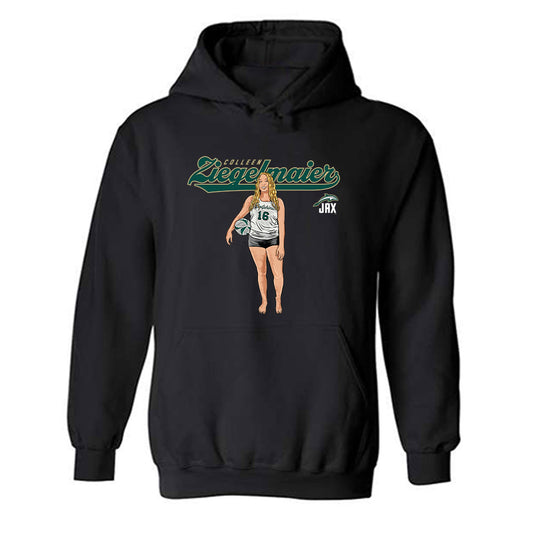 Jacksonville - NCAA Beach Volleyball : Colleen Ziegelmaier - Player Collage Hooded Sweatshirt-0