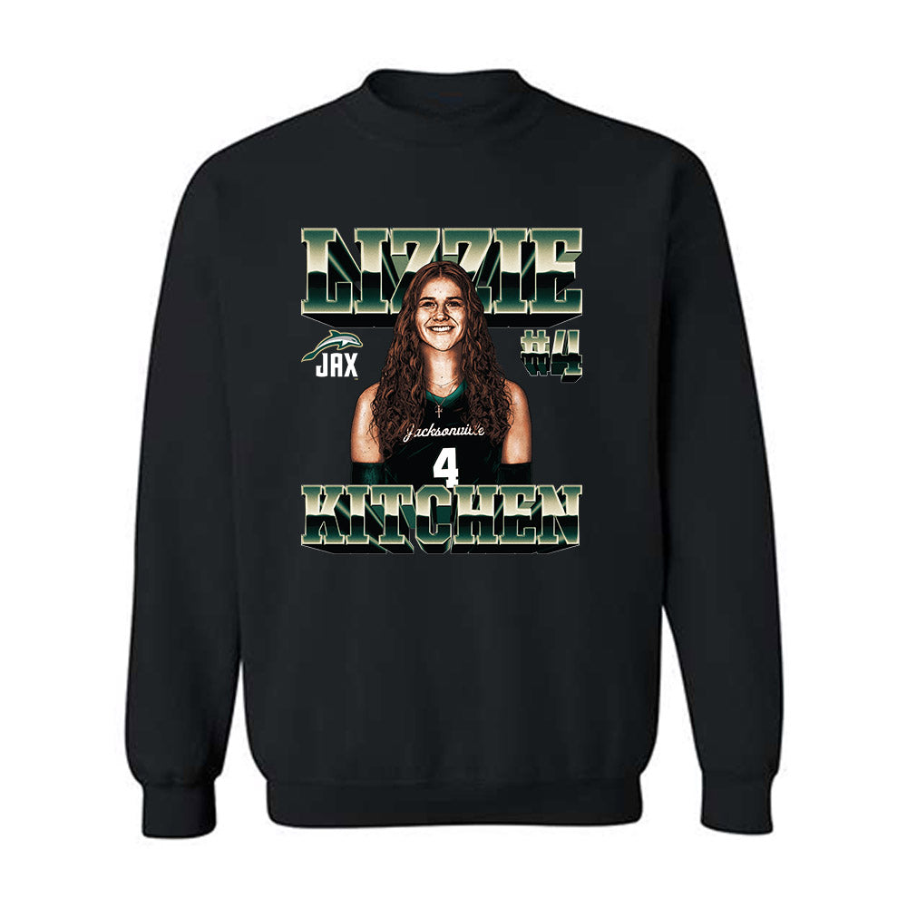 Jacksonville - NCAA Women's Volleyball : Lizzie Kitchen - Crewneck Sweatshirt-0