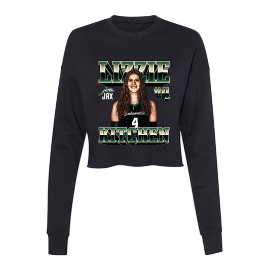 Jacksonville - NCAA Women's Volleyball : Lizzie Kitchen - Player Collage Women's Cropped Crew Fleece-0
