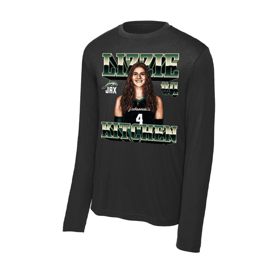 Jacksonville - NCAA Women's Volleyball : Lizzie Kitchen - Player Collage Activewear Long Sleeve T-Shirt-0