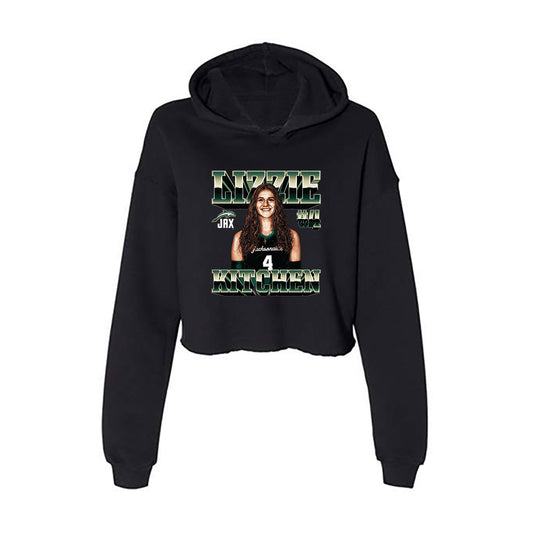 Jacksonville - NCAA Women's Volleyball : Lizzie Kitchen - Player Collage Women's Crop Fleece Hoodie-0