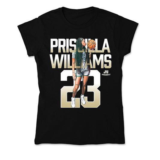 Jacksonville - NCAA Women's Basketball : Priscilla Williams - Player Collage Soft Style Women’s T-Shirt-0