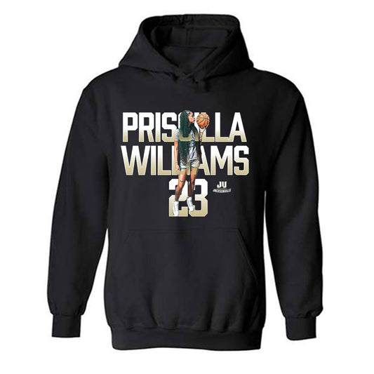 Jacksonville - NCAA Women's Basketball : Priscilla Williams - Player Collage Hooded Sweatshirt-0