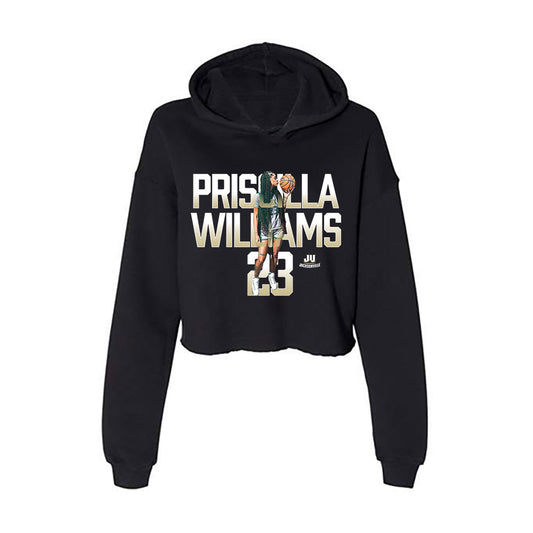 Jacksonville - NCAA Women's Basketball : Priscilla Williams - Player Collage Women's Crop Fleece Hoodie-0