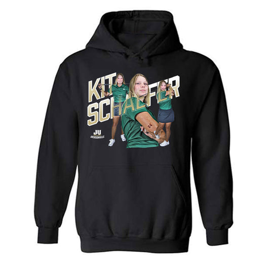 Jacksonville - NCAA Women's Golf : Kit Schaefer - Player Collage Hooded Sweatshirt-0