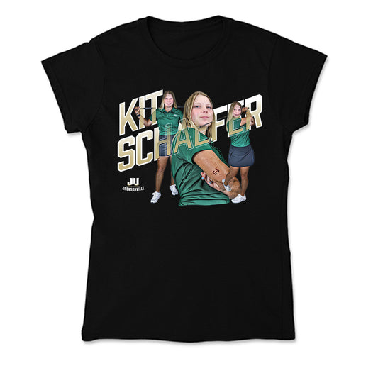 Jacksonville - NCAA Women's Golf : Kit Schaefer - Player Collage Soft Style Women’s T-Shirt-0