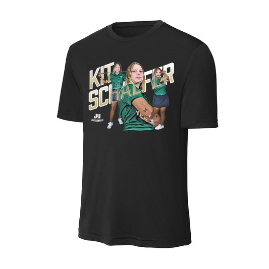 Jacksonville - NCAA Women's Golf : Kit Schaefer - Player Collage Activewear T-Shirt-0