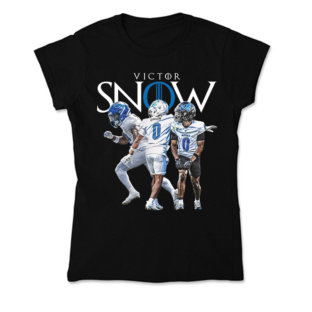 Buffalo - NCAA Football : Victor Snow - Player Collage Soft Style Women’s T-Shirt-0