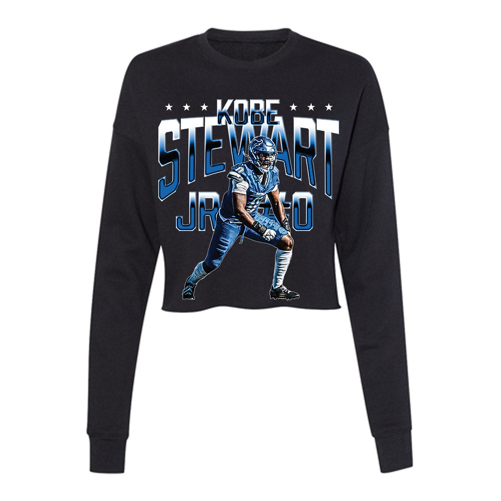 Buffalo - NCAA Football : Kobe Stewart - Player Collage Women's Cropped Crew Fleece-0