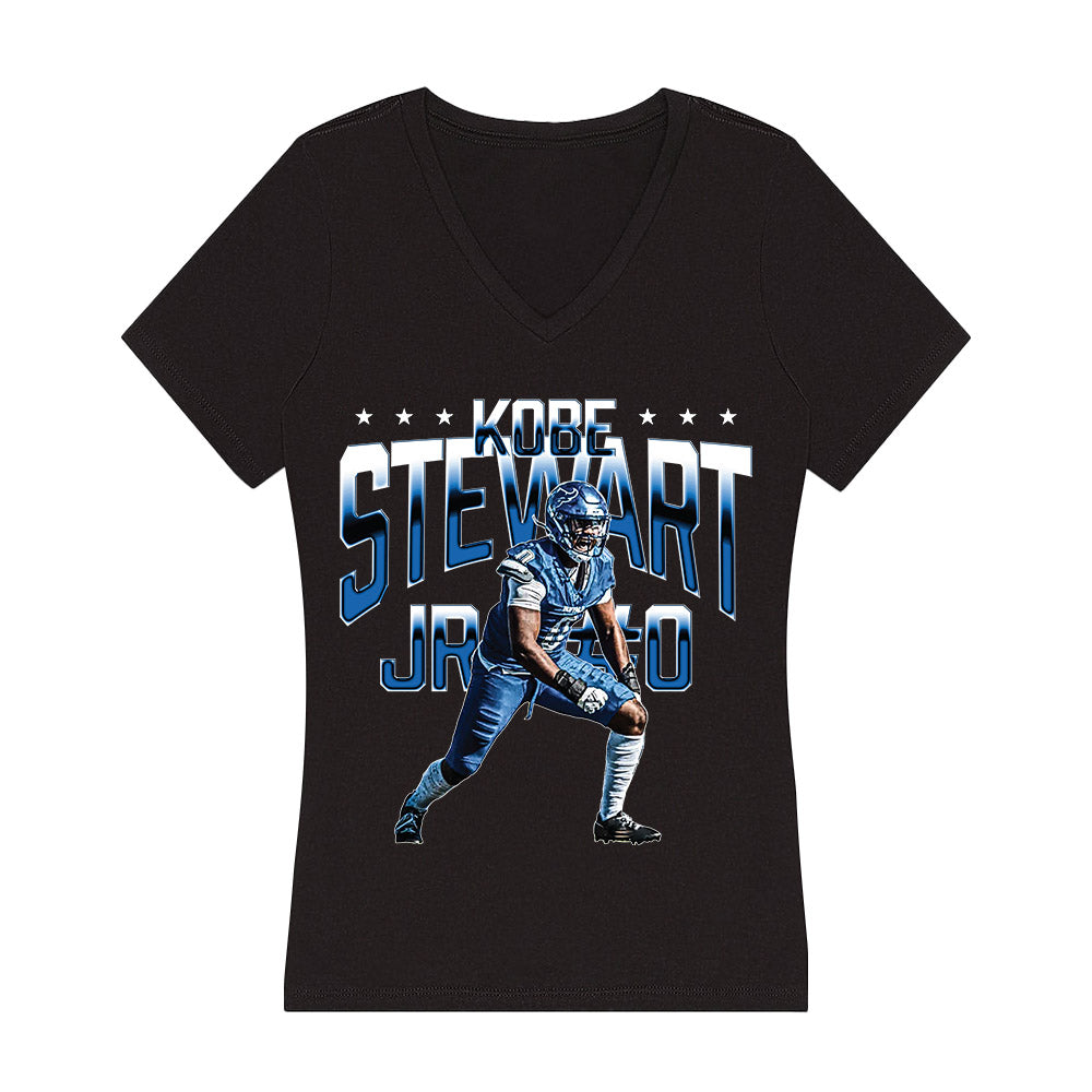 Buffalo - NCAA Football : Kobe Stewart - Player Collage Women's V-Neck T-Shirt-0