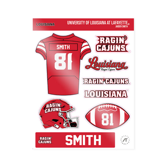 Louisiana - NCAA Football : Jaiden Smith - Sticker Sheet-0