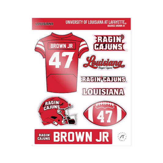Louisiana - NCAA Football : Maurice Brown Jr - Sticker Sheet-0