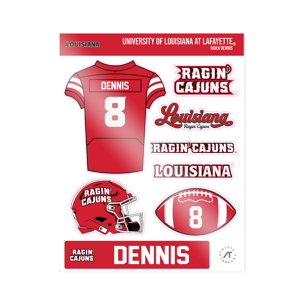 Louisiana - NCAA Football : Rahji Dennis - Sticker Sheet-0