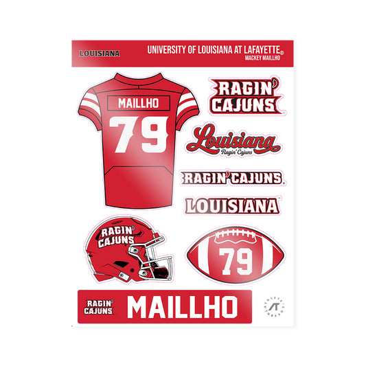 Louisiana - NCAA Football : Mackey Maillho - Sticker Sheet-0