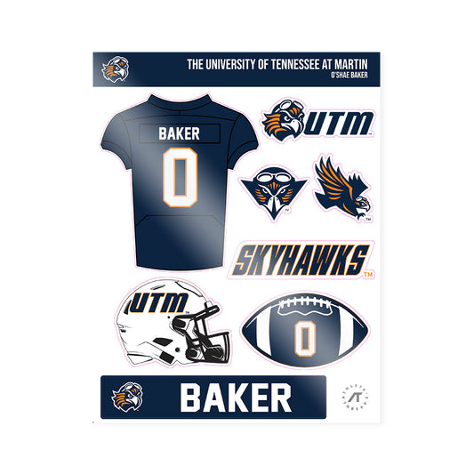 UT Martin - NCAA Football : O'Shae Baker - Sticker Sheet-0
