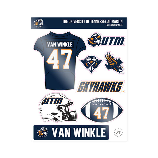 UT Martin - NCAA Football : Jaren Van Winkle - Sticker Sheet-0