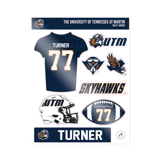 UT Martin - NCAA Football : Riley Turner - Sticker Sheet-0