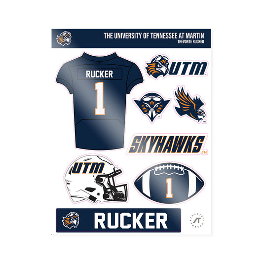 UT Martin - NCAA Football : Trevonte Rucker - Sticker Sheet-0