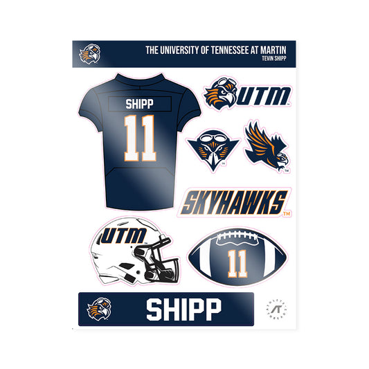 UT Martin - NCAA Football : Tevin Shipp - Sticker Sheet-0