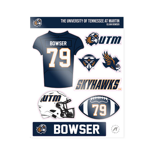 UT Martin - NCAA Football : Elijah Bowser - Sticker Sheet-0